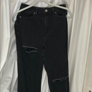 Black Ripped Boyfriend Jeans